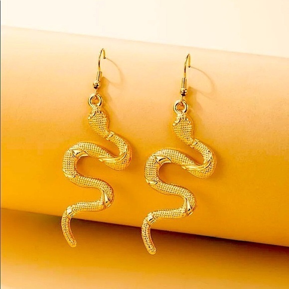 Jewelry Gold Snake Dangle Earrings Poshmark